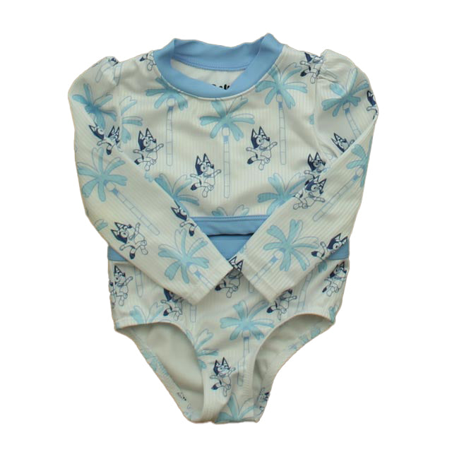 Bluey Girls Blue | White 2-piece Swimsuit Size: 12 Months Blue | White