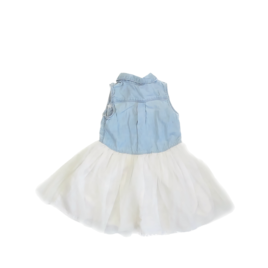 Osh Kosh Girls Blue | White Dress Size: 2T Blue | White