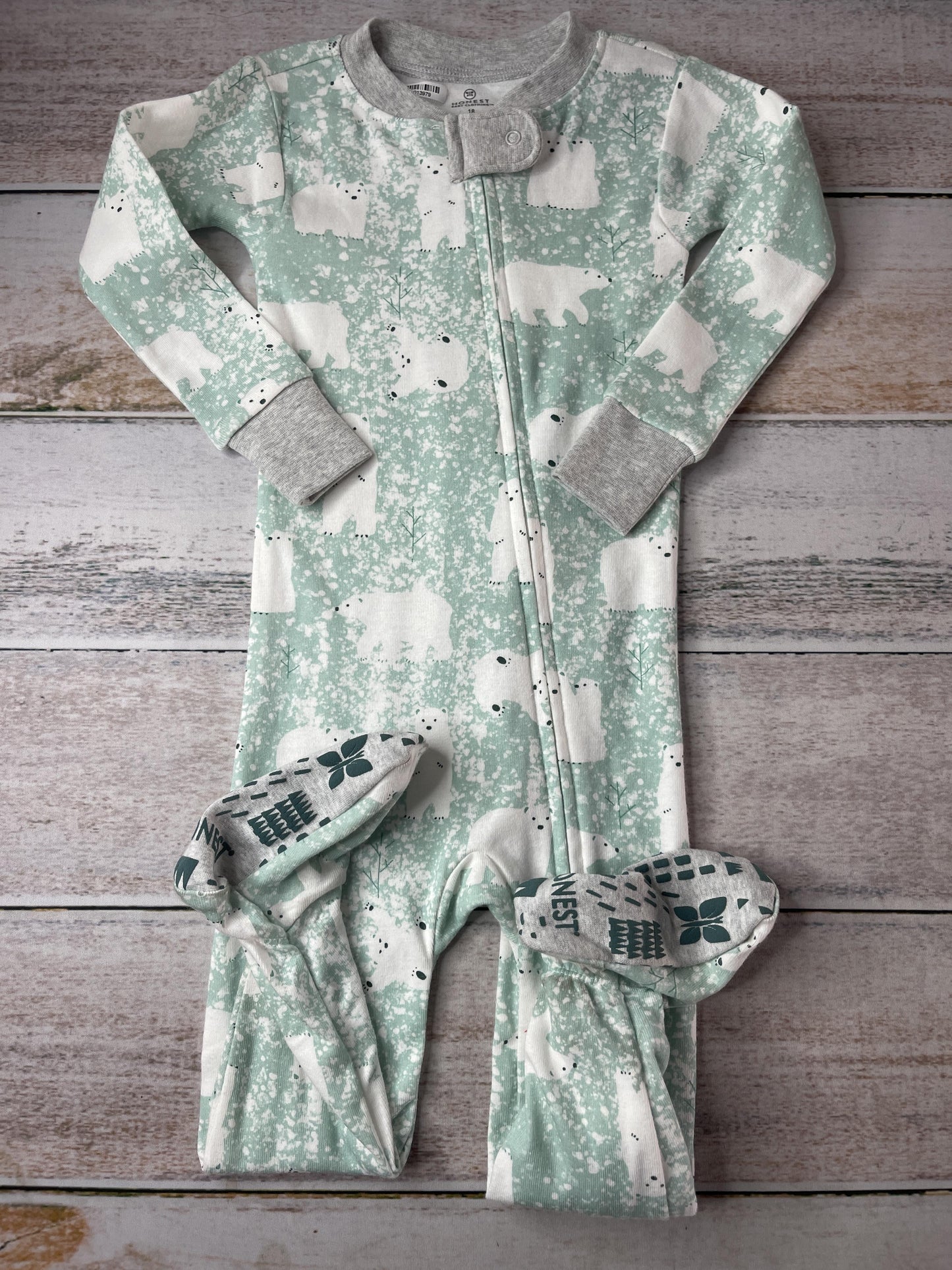 Honest Co Unisex Blue | White Pajamas Size: 18 months Blue | White