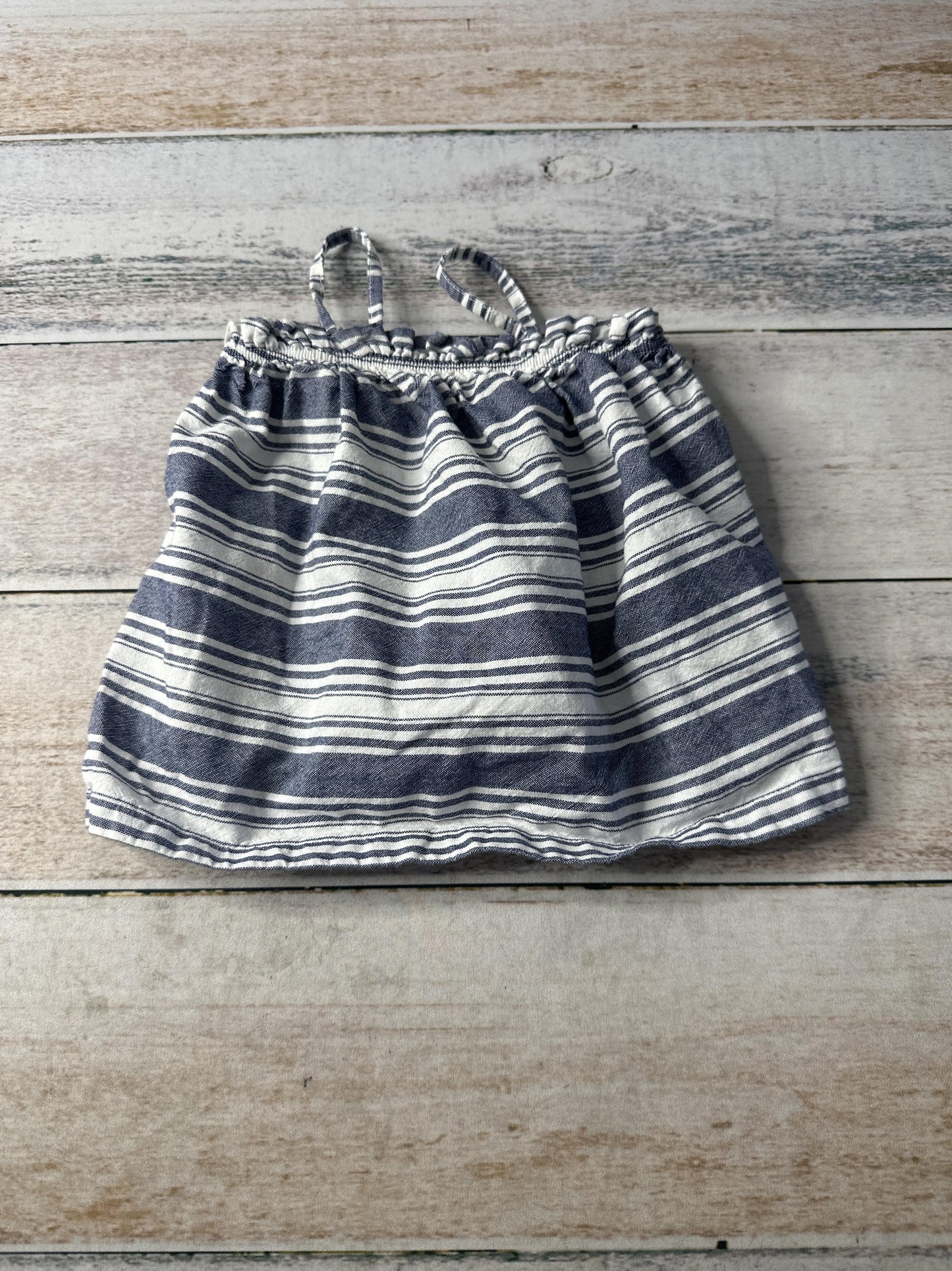 Old Navy Girls Blue | White Tank Top Size: 12-18 months Blue | White