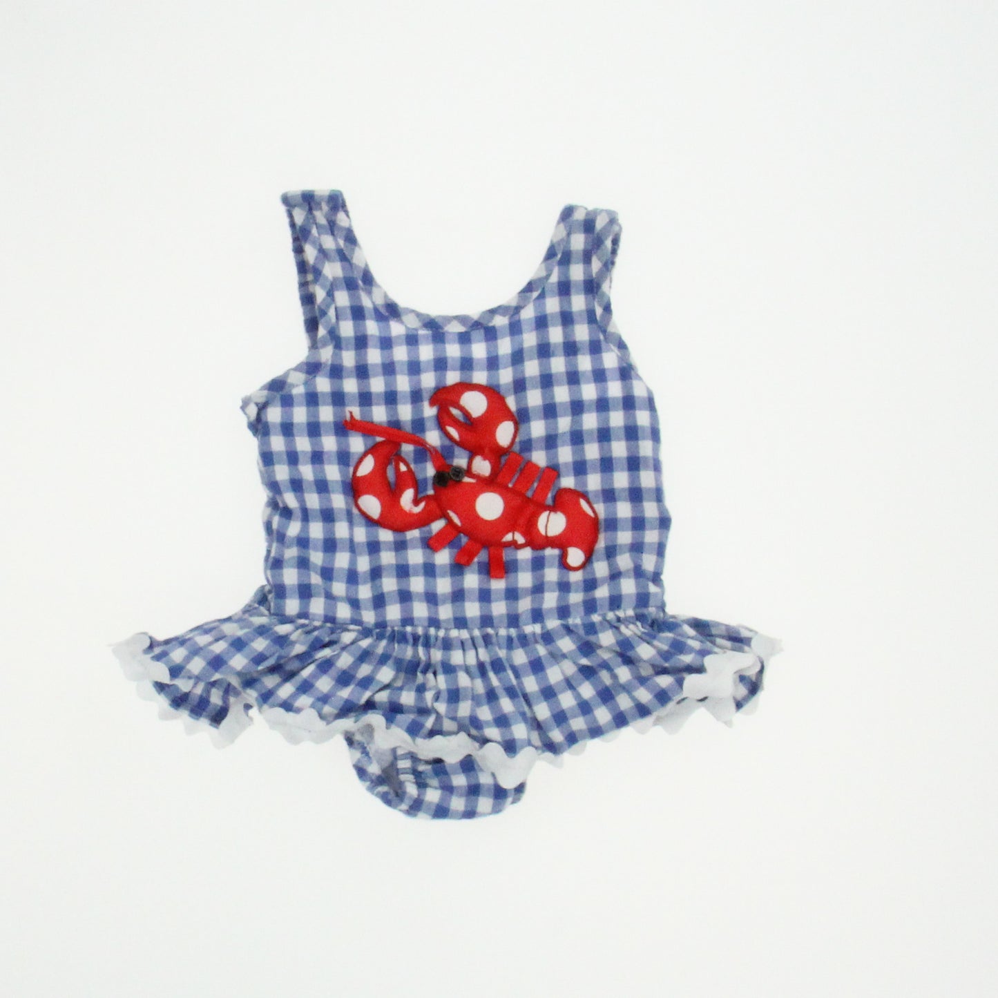 Mudpie Girls Blue | White Romper Size: 12-18 Months Blue | White