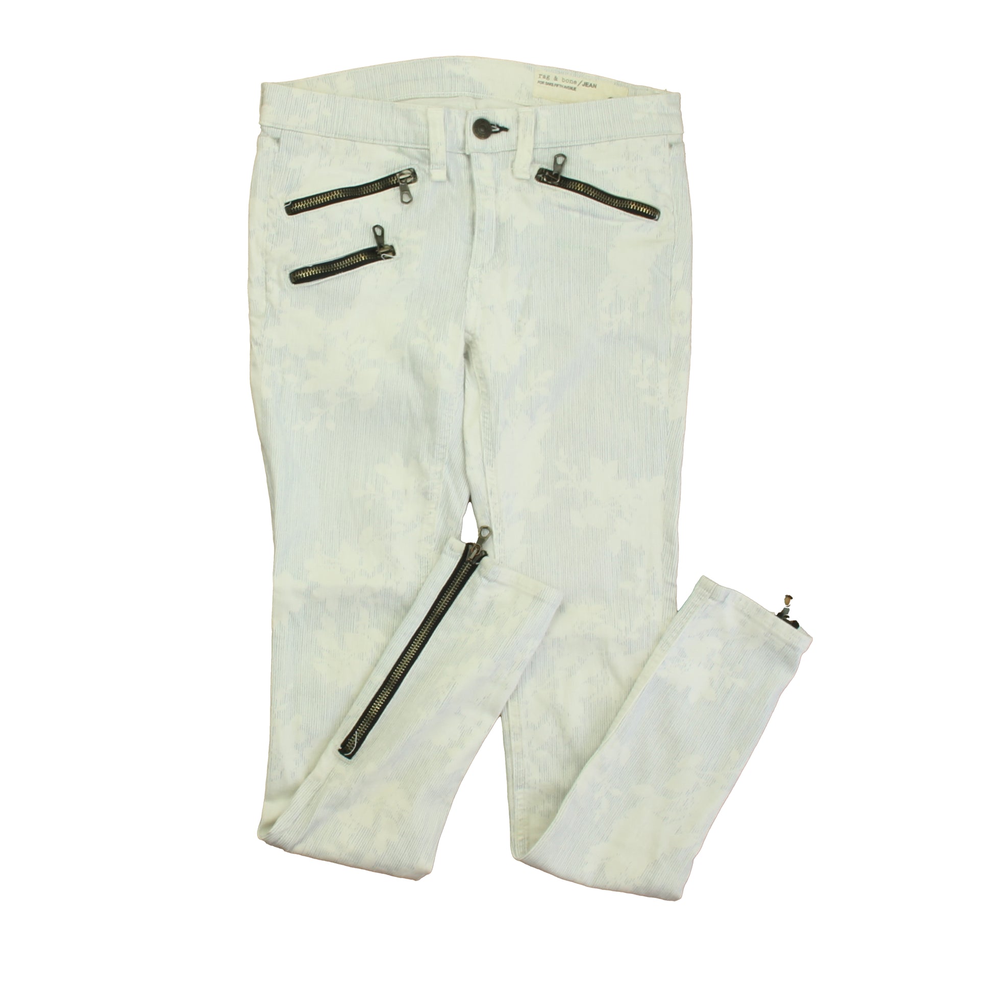 Rag and Bone Girls Blue | White Jeans Size: Junior 25 Blue | White