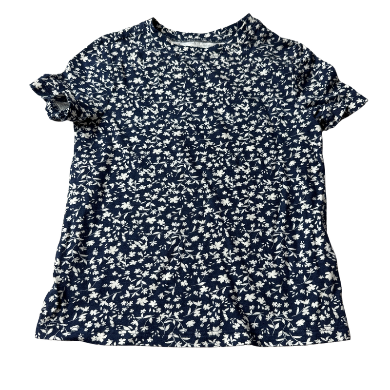 Old Navy Girls Blue | White Short Sleeve Shirt Size: 5T Blue | White