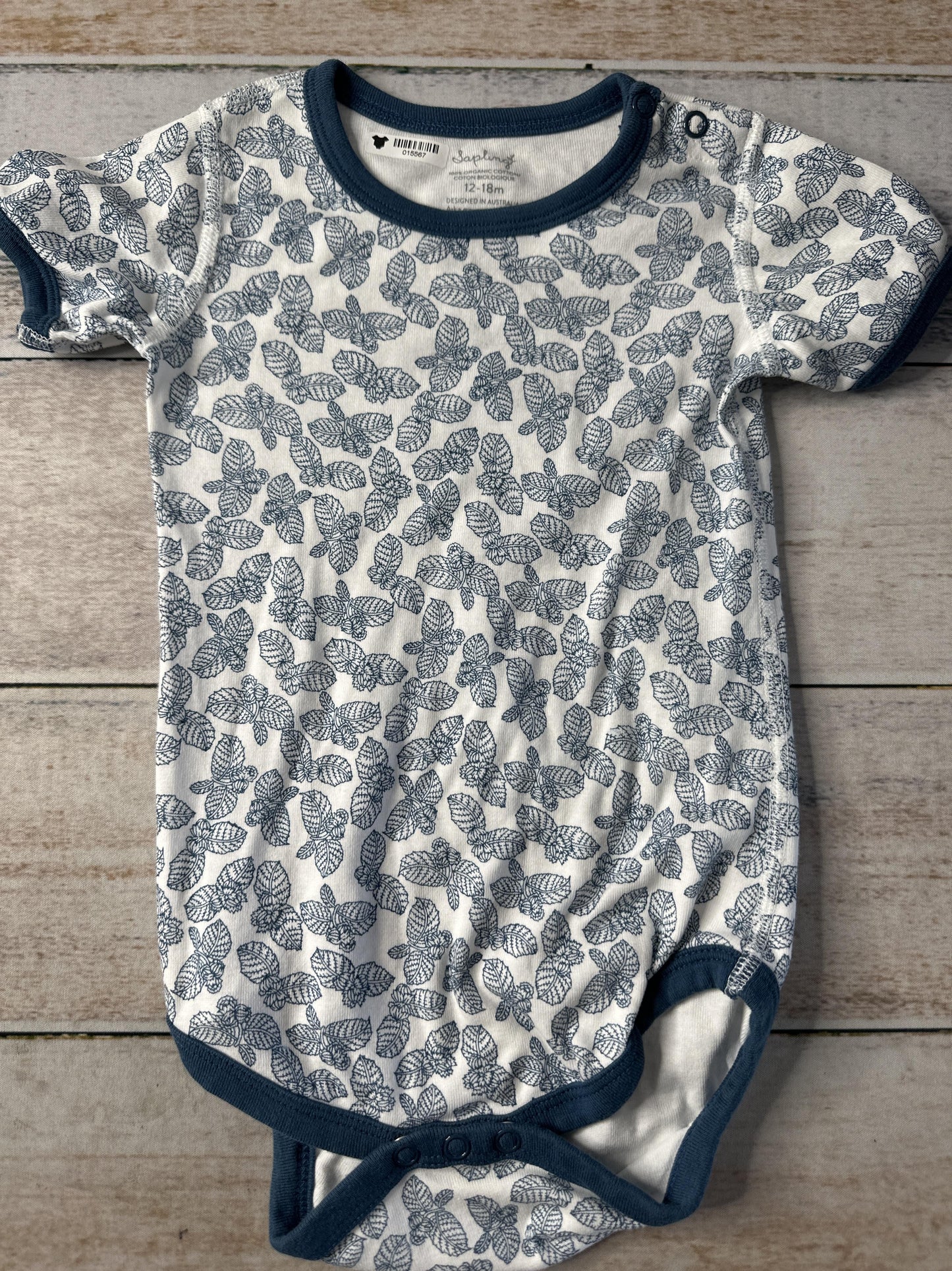 Sapling Unisex Blue | White Onesie Size: 12-18 months Blue | White