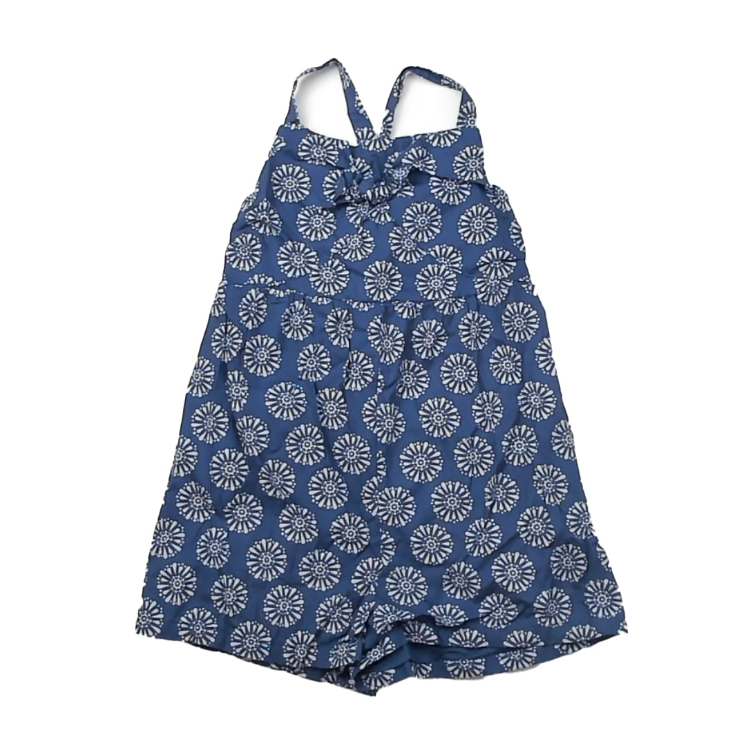 Tommy Bahama Girls Blue | White Dress Size: 7 Years Blue | White