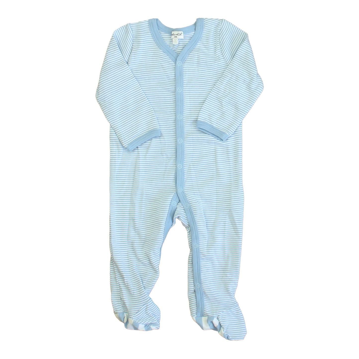 Spendid Boys Blue | White 1-piece footed Pajamas Size: 3-6 Months Blue | White