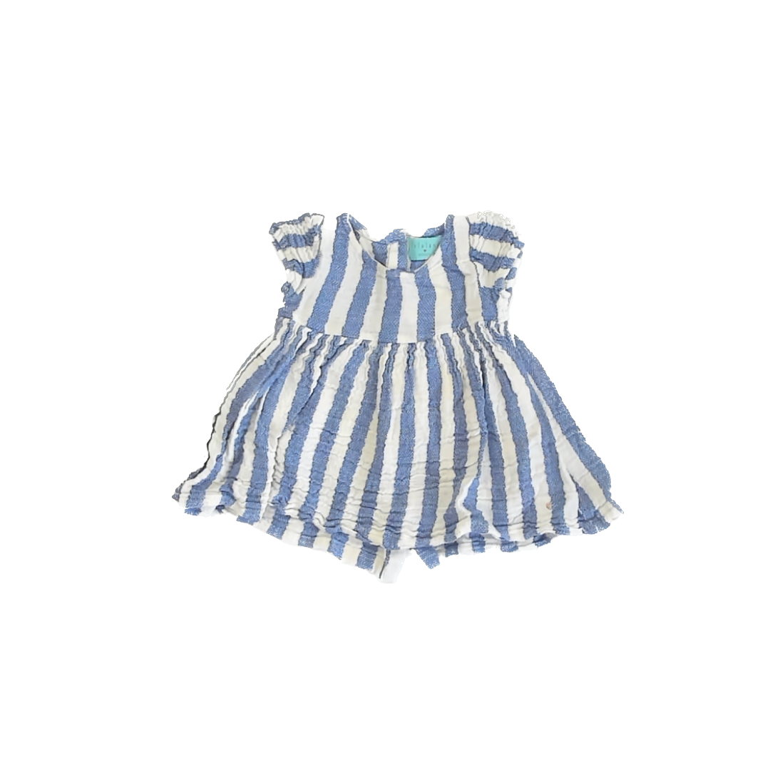 lula land Girls Blue | White Dress Size: 2T Blue | White