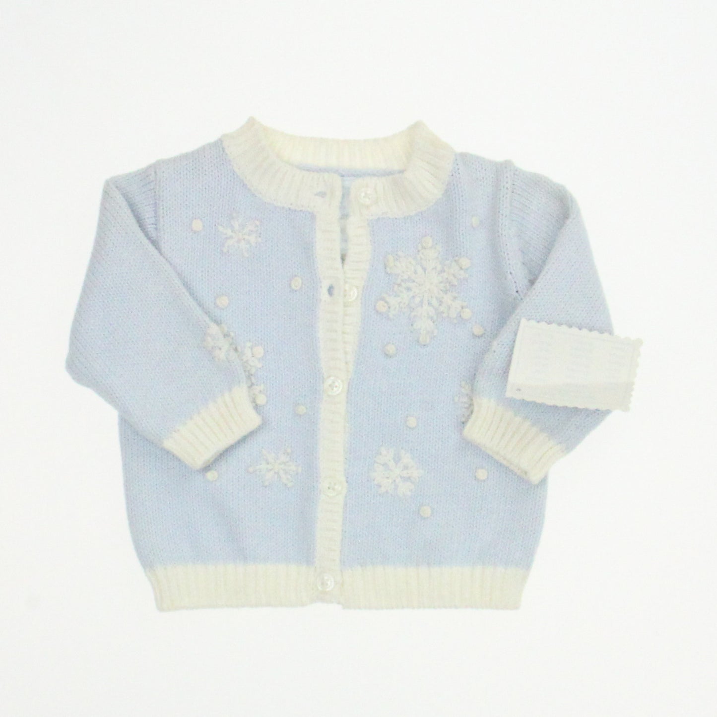 Hartstrings Girls Blue | White Sweater Size: 6 Months Blue | White