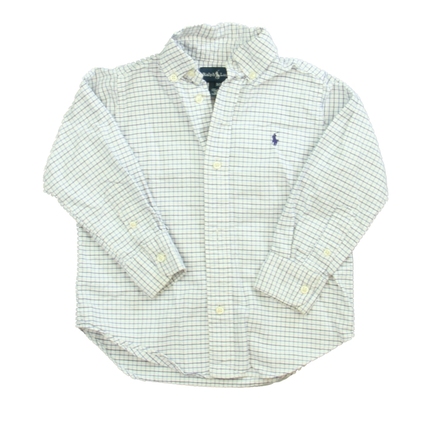Ralph Lauren Boys Blue | White Button Down Long Sleeve Size: 3T Blue | White