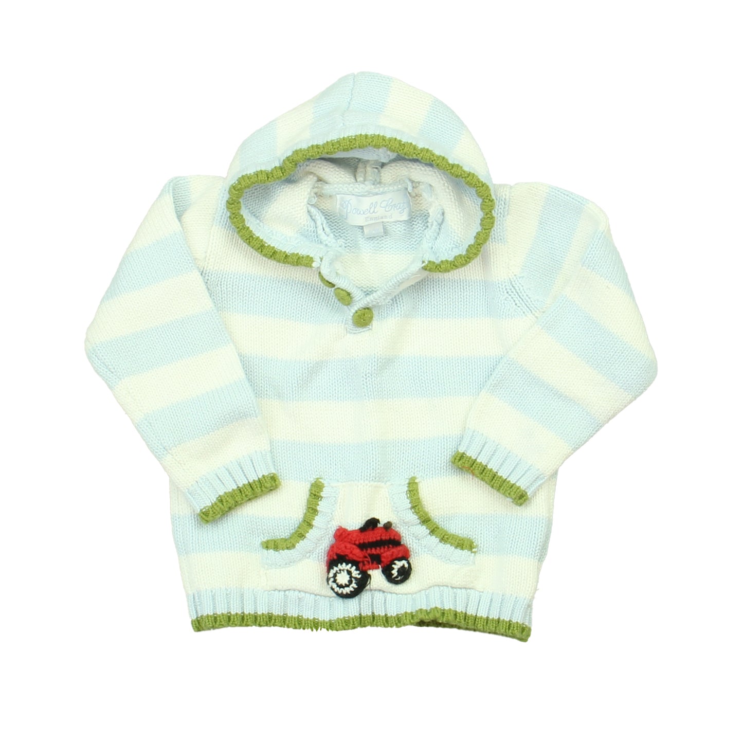 Powell Craft Girls Blue | White Sweater Size: 12-24 Months Blue | White