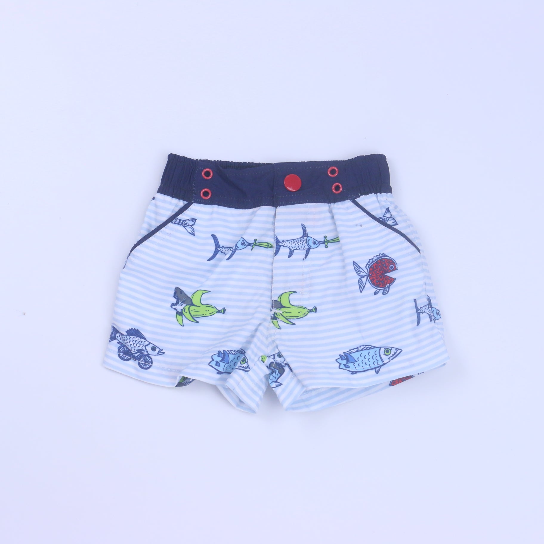 Andy & Evan Boys Blue | White Trunks Size: 3-6 Months Blue | White