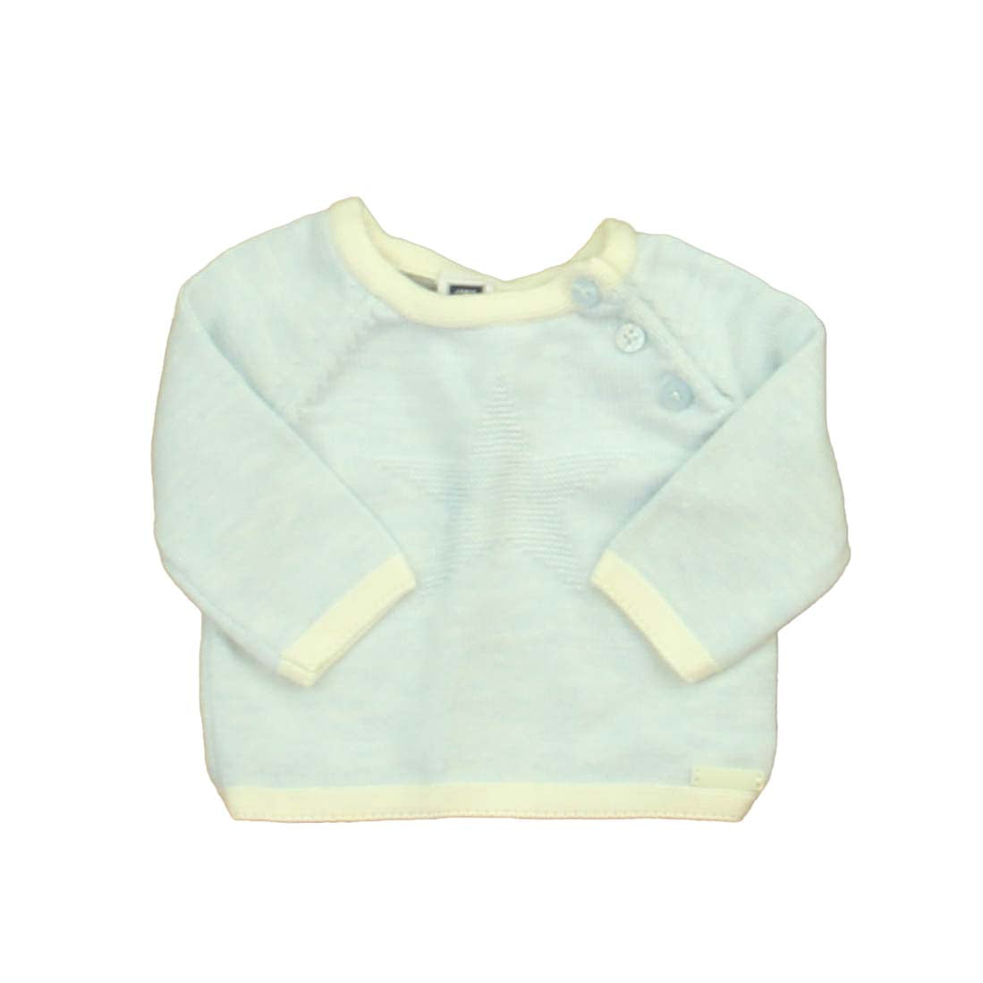 Janie and Jack Boys Blue | White Sweater Size: Newborn Blue | White