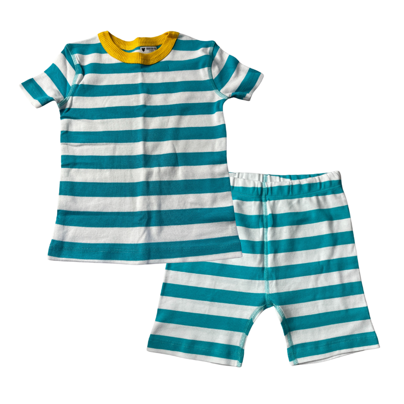 Mightly Unisex Blue | White 2-piece Pajamas Size: 5T Blue | White