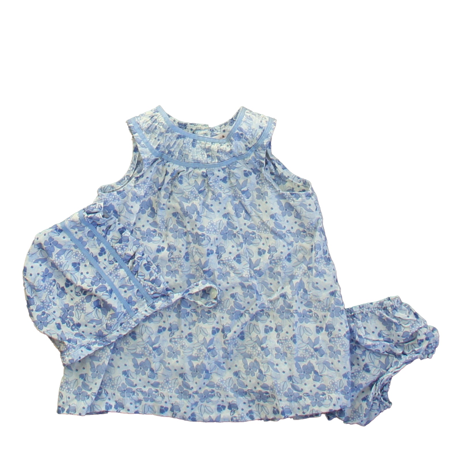 Gocco Girls Blue | White Dress Size: 6-9 Months Blue | White