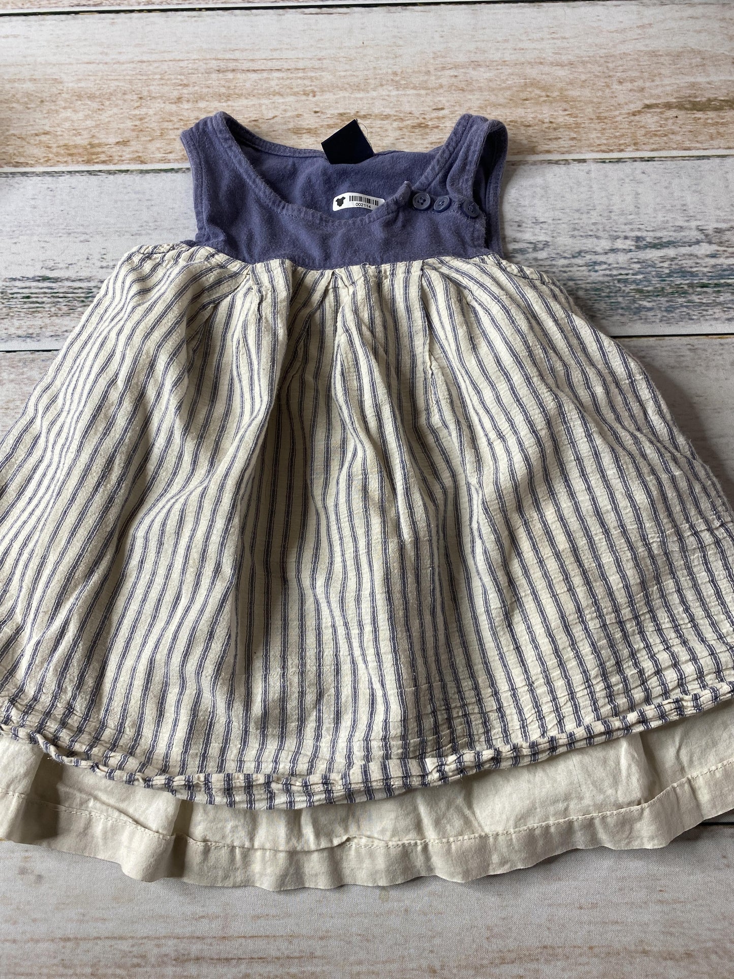Gap Girls Blue | White Dress Size: 18-24 months Blue | White