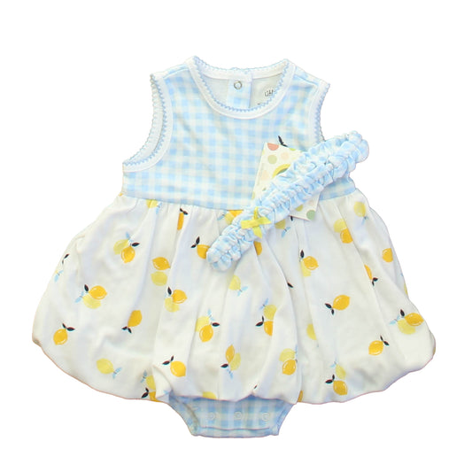 Little Me Girls Blue | Yellow Lemons Romper Size: 9 Months