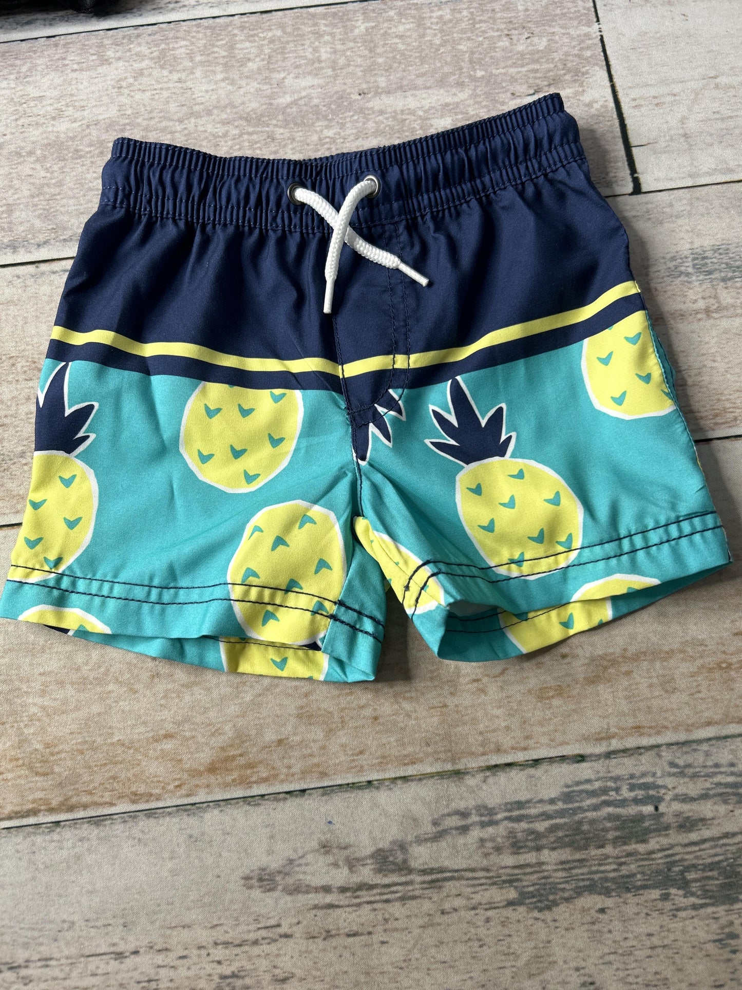 Carters Unisex Blue | Yellow | Pineapples Swimwear Size: 12 months Blue | Yellow | Pineapples