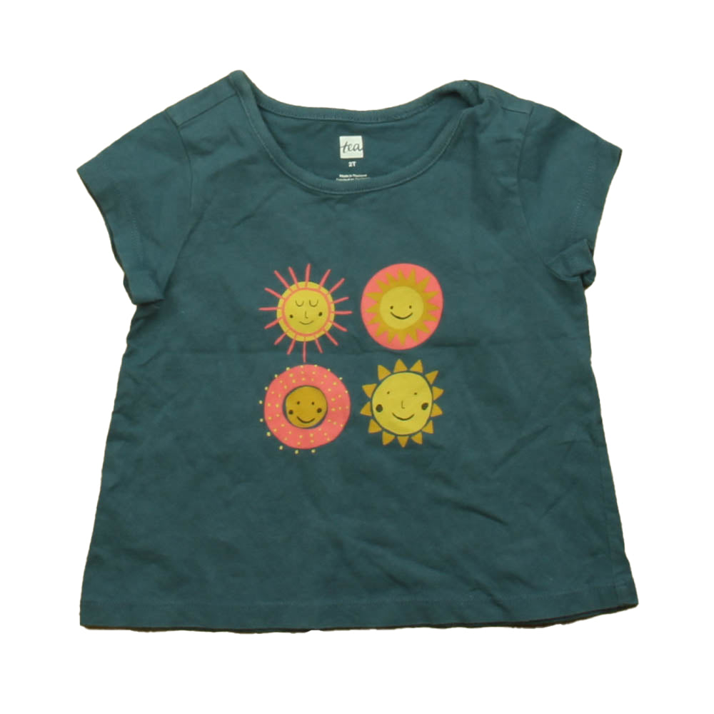 Tea Girls Blue | Yellow Sun T-Shirt Size: 2T Blue | Yellow Sun