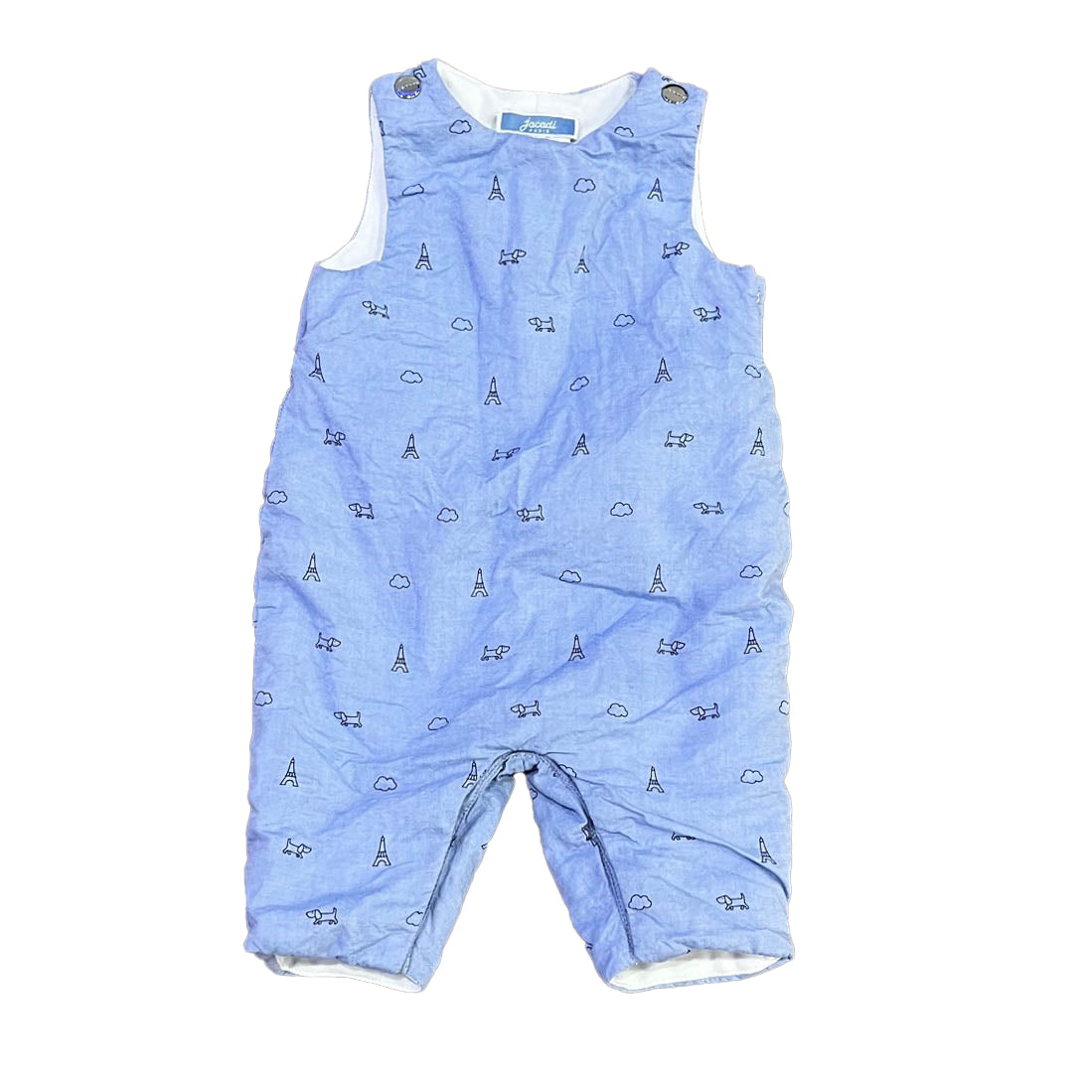 Jacadi Boys Blue Romper Size: 3 Months Blue