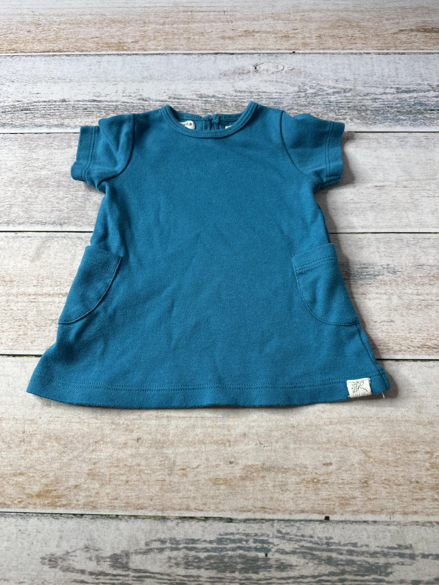 Little Lentil Girls Blue Dress Size: 3-6 months Blue
