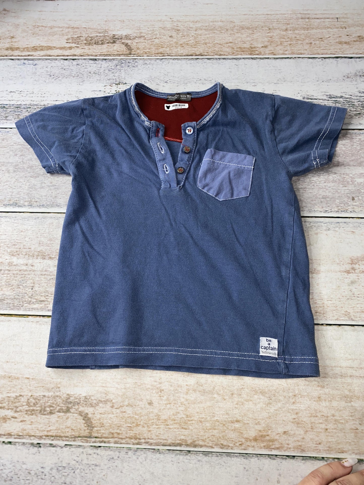 Yellowsub Boys Blue T-Shirt Size: 18-24 months Blue