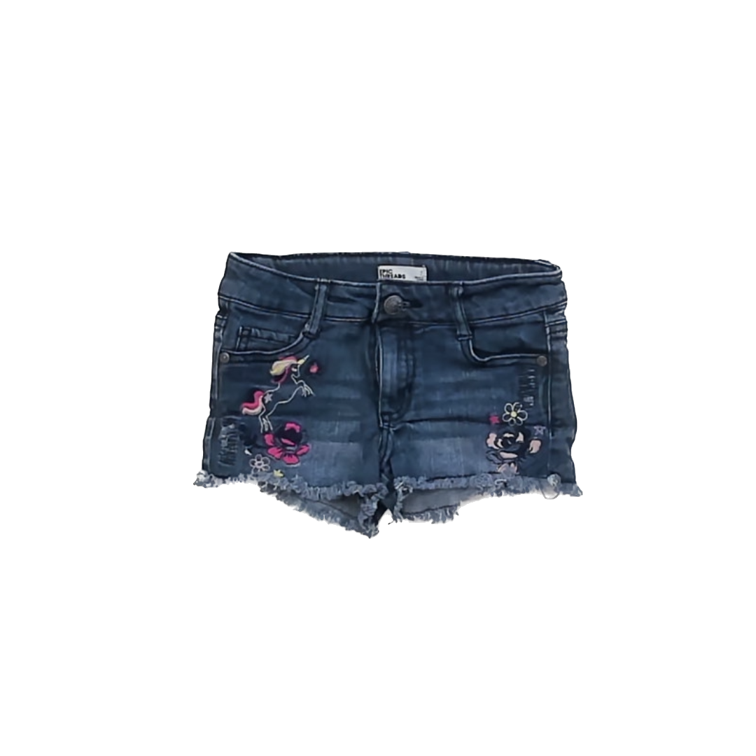 Epic Threads Girls Blue Jean Shorts Size: 7 Years Blue