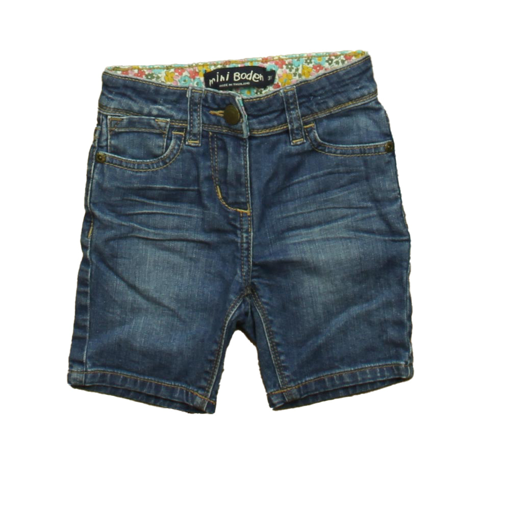 Boden Girls Blue Jean Shorts Size: 3T Blue
