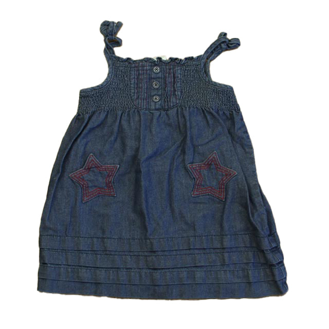 Janie and Jack Girls Blue Dress Size: 6-12 Months Blue