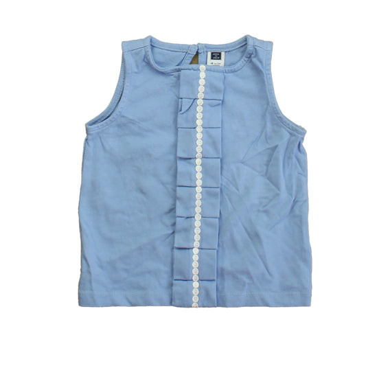 Janie and Jack Girls Blue Tank Top Size: 18-24 Months Blue