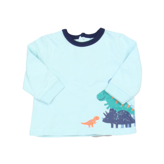 Little Me Boys Blue Long Sleeve T-Shirt Size: 6 Months Blue