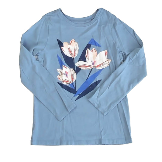 Tea Collection Girls Blue Long Sleeve T-Shirt Size: 8 Years Blue