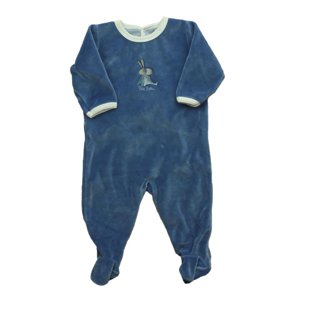 Petit Bateau Boys Blue Long Sleeve Outfit Size: 6 Months Blue
