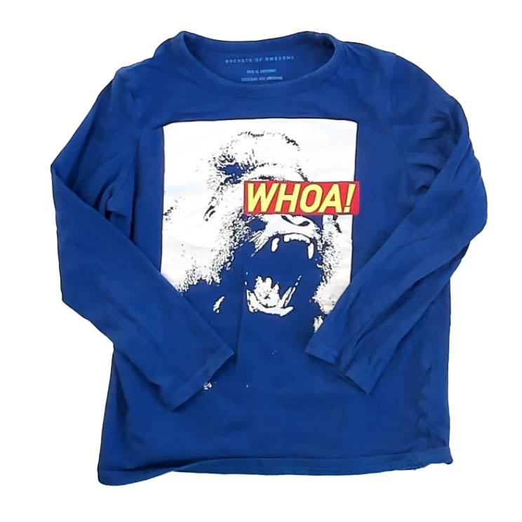 Rockets Of Awesome Boys Blue Long Sleeve T-Shirt Size: 7 Years Blue