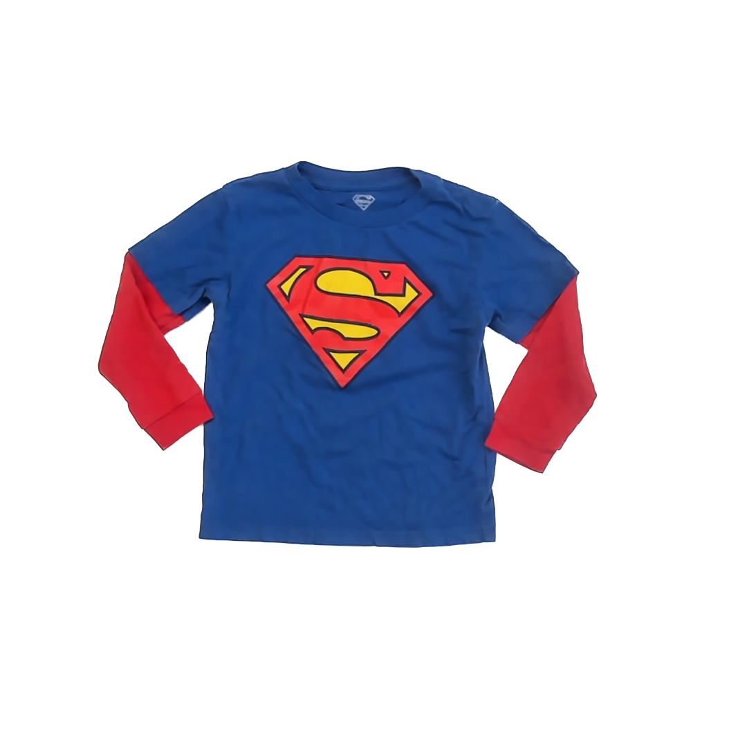 Superman Boys Blue Long Sleeve T-Shirt Size: 5T Blue