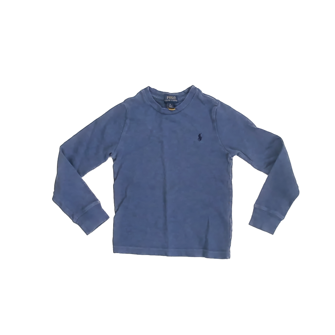 Ralph Lauren Boys Blue Long Sleeve Shirt Size: 6 Years Blue