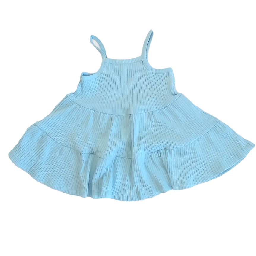Monica + Andy Girls Blue Dress Size: 9-12 Months Blue