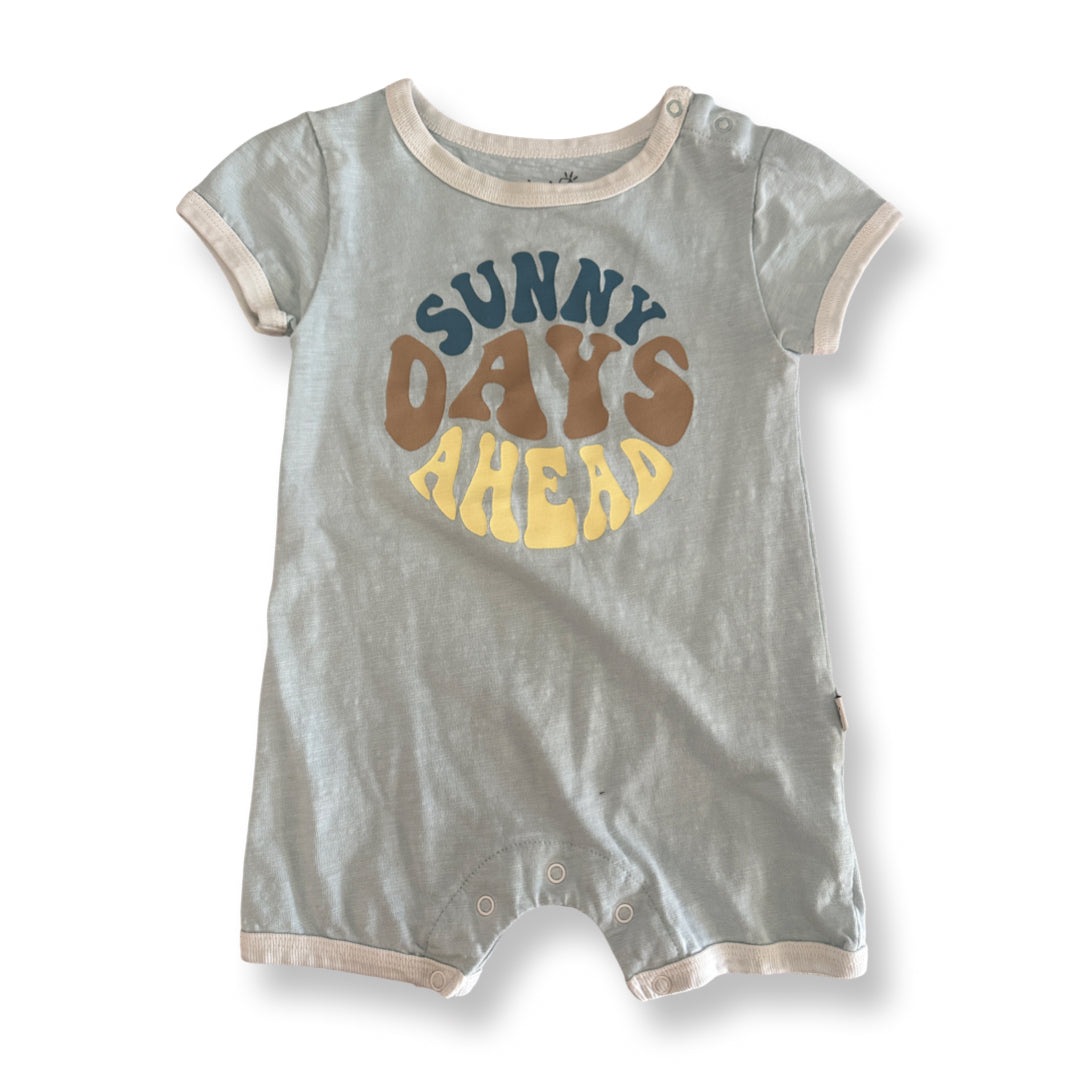 Mini Heroes Unisex Blue Romper Size: Short Sleeved Romper Blue
