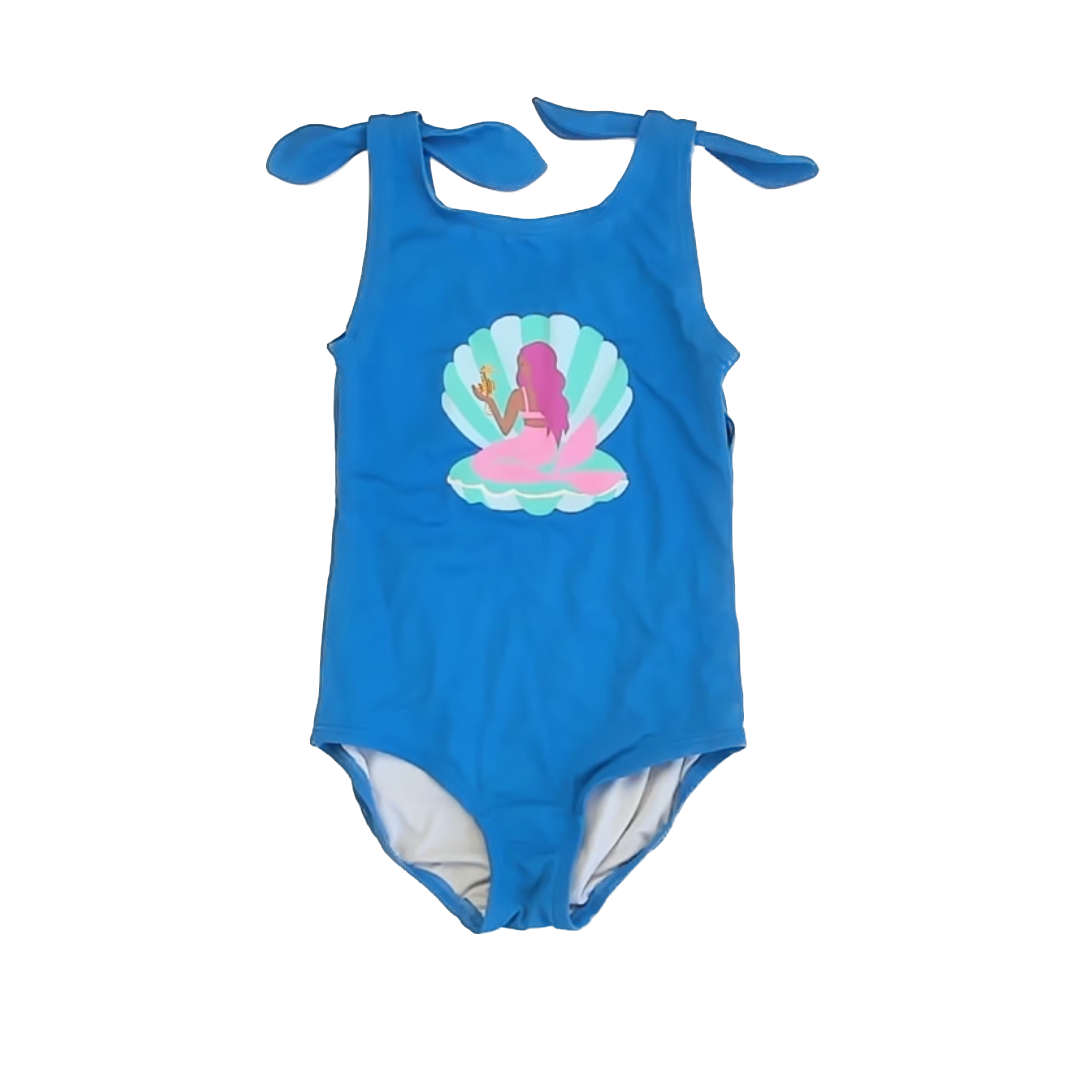 Hanna Andersson Girls Blue 1-piece Swimsuit Size: 5T Blue