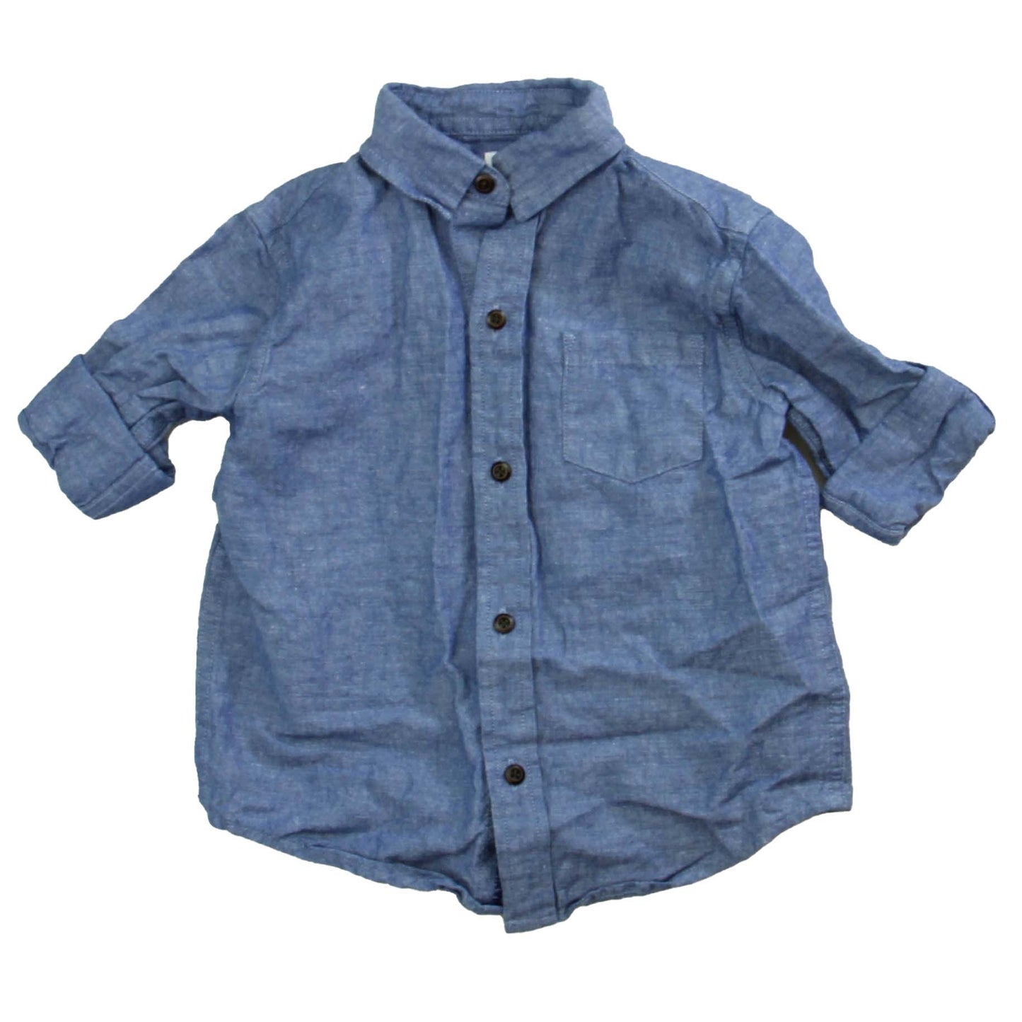Janie and Jack Boys Blue Button Down Long Sleeve Size: 2T Blue