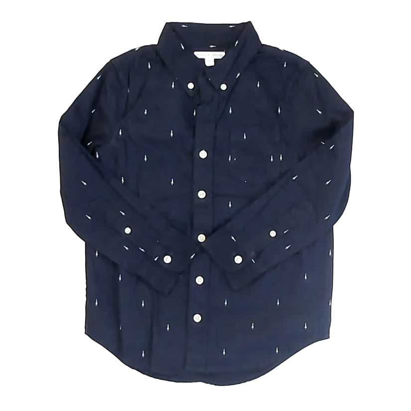 Rockets Of Awesome Boys Blue Button Down Long Sleeve Size: 6-7 Years Blue