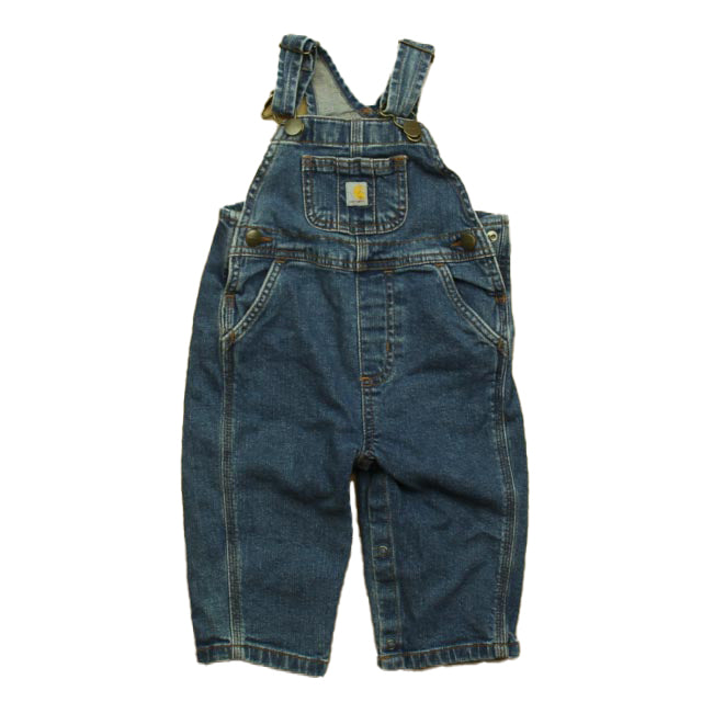 Carhartt Boys Blue Overalls Size: 9 Months Blue