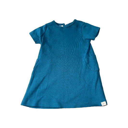 Little Lentil Girls Blue Dress Size: 18-24 months Blue