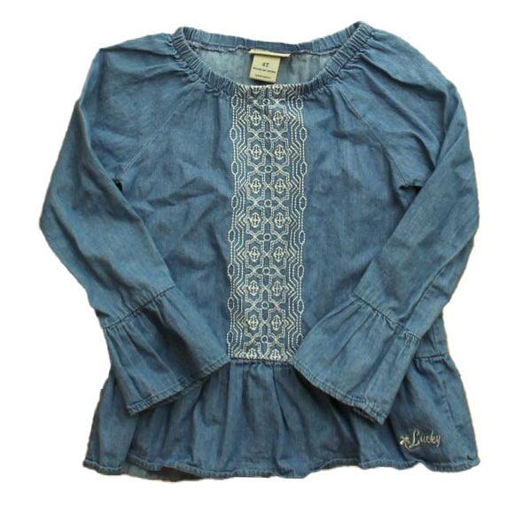 Lucky Girls Blue Blouse Size: 4T