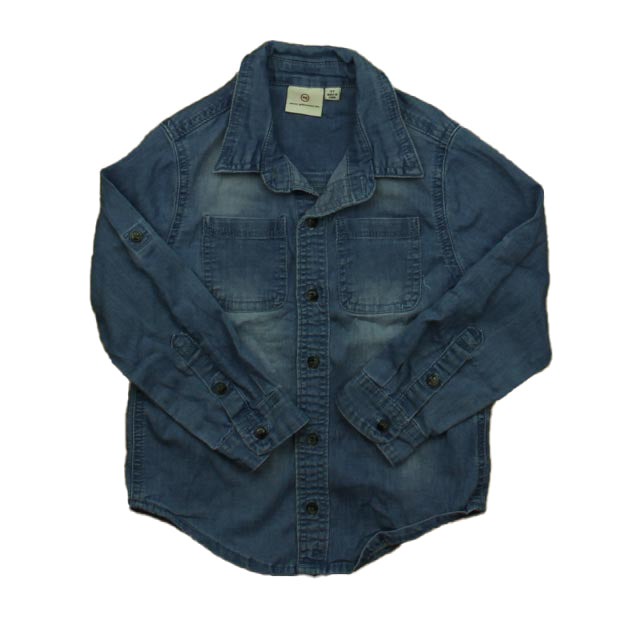 Adriano Goldschmied Boys Blue Button Down Long Sleeve Size: 3T Blue