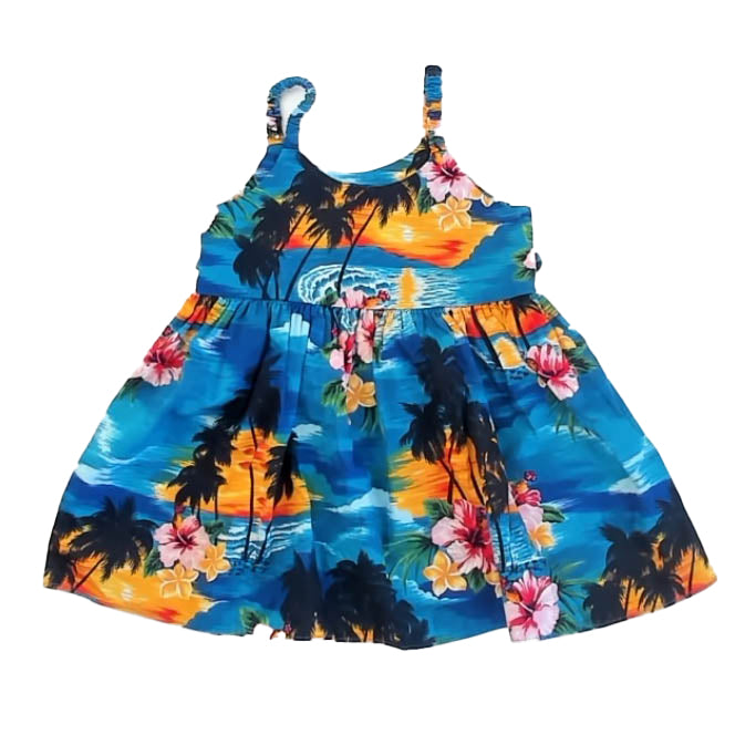 Pacific Legend Girls Blue Dress Size: 12 Months Blue