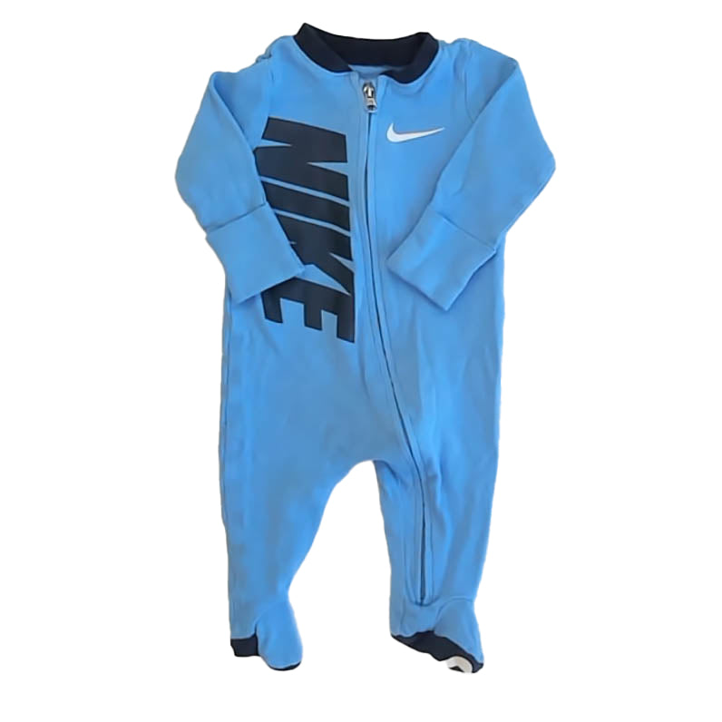 Nike Boys Blue 1-piece footed Pajamas Size: 3 Months Blue