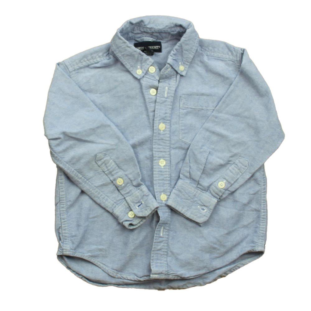 Bowen & Wright Boys Blue Button Down Long Sleeve Size: 5T Blue
