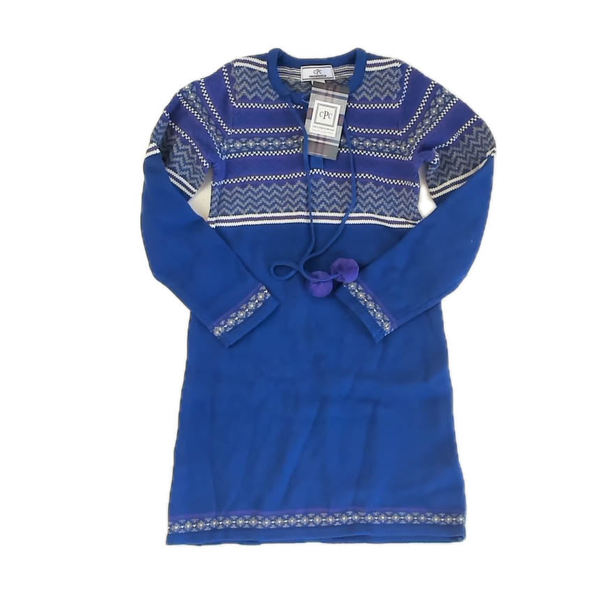 Classic Prep Girls Blue Sweater Dress Size: 7 Years Blue