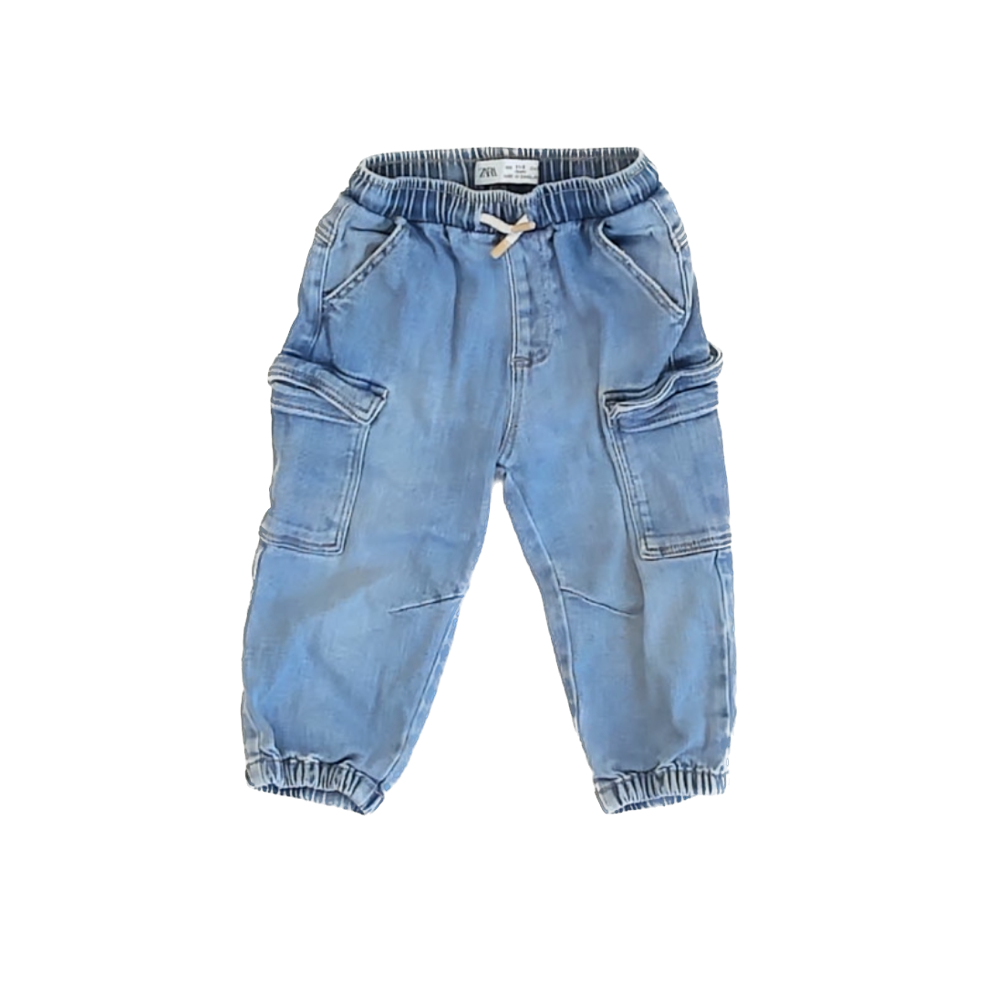 Zara Boys Blue Jeans Size: 18 Months Blue