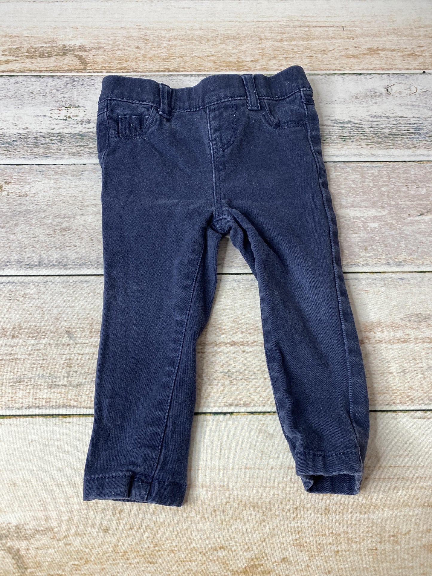 Primary Unisex Blue Jeans Size: 9-12 Months Blue